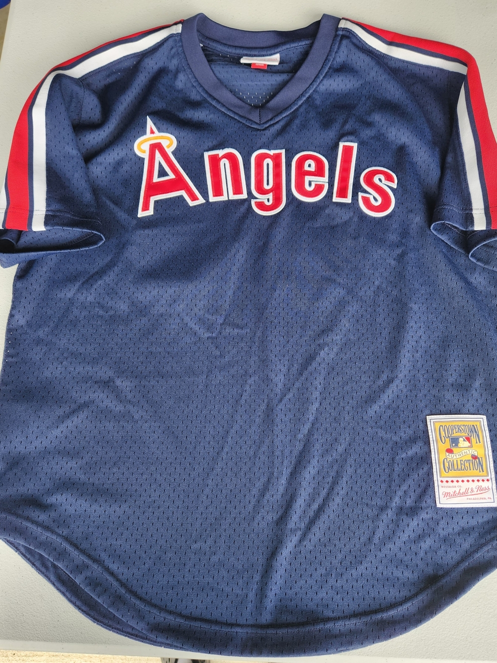 Mitchell & Ness Kids Navy Angels Mesh Jersey Top